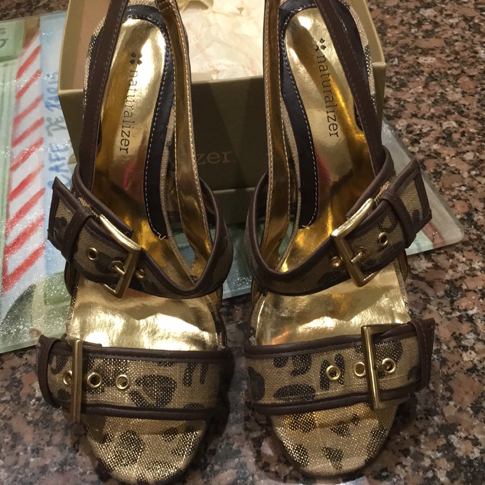 Gold n Brown Sandals New